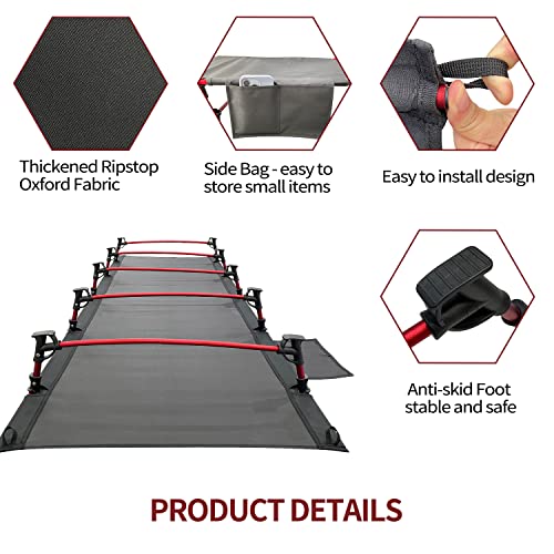 Portable Camping Cot Sleeping Cot Black D677