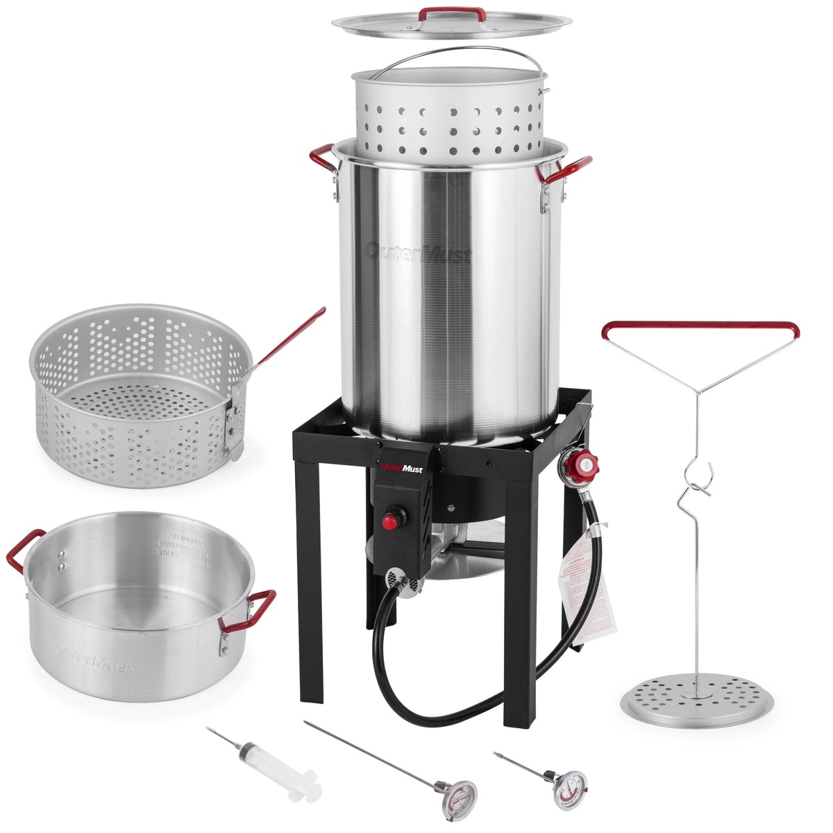 30 QT Turkey Fryer with Basket and Burner Set G490936