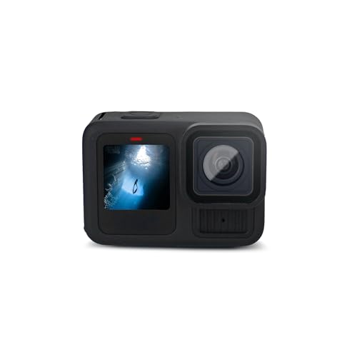 Black Waterproof Action Camera with 5.3K HDR Video, 27MP Photos, Stabilization + 64GB Card & 50 Piece Accessory Kit Z96698