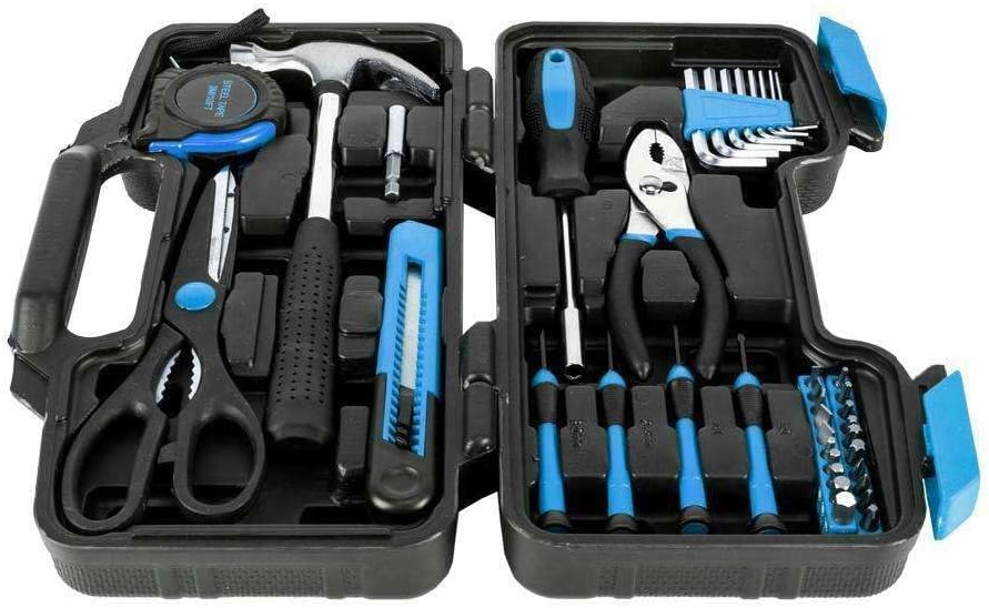 Blue 39 PCS Portable Tool Set with Carry Case B995