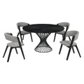 5-Piece Wood Dining Table and Chair Set B717