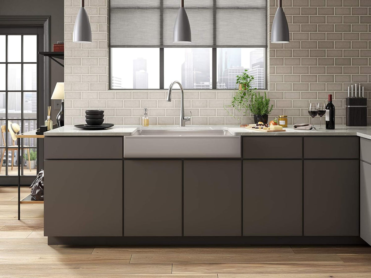 Matte Taupe Kitchen Sink L658