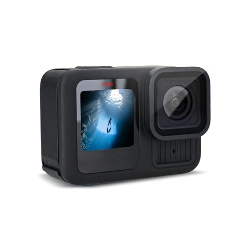 Black Waterproof Action Camera with 5.3K HDR Video, 27MP Photos, Stabilization + 64GB Card & 50 Piece Accessory Kit Z96698