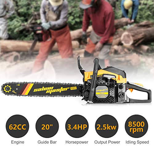 GAS Powered 62cc 2-Cycle 20-inch Chainsaw T931