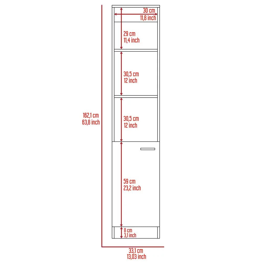 Black Single Door Cabinet K81006