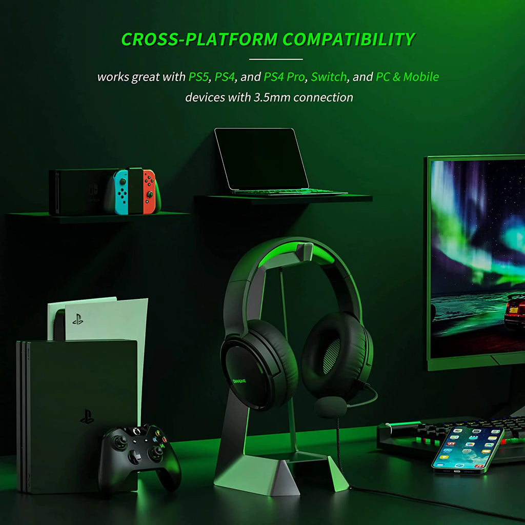 Green Gaming Headset with Microphone O79556
