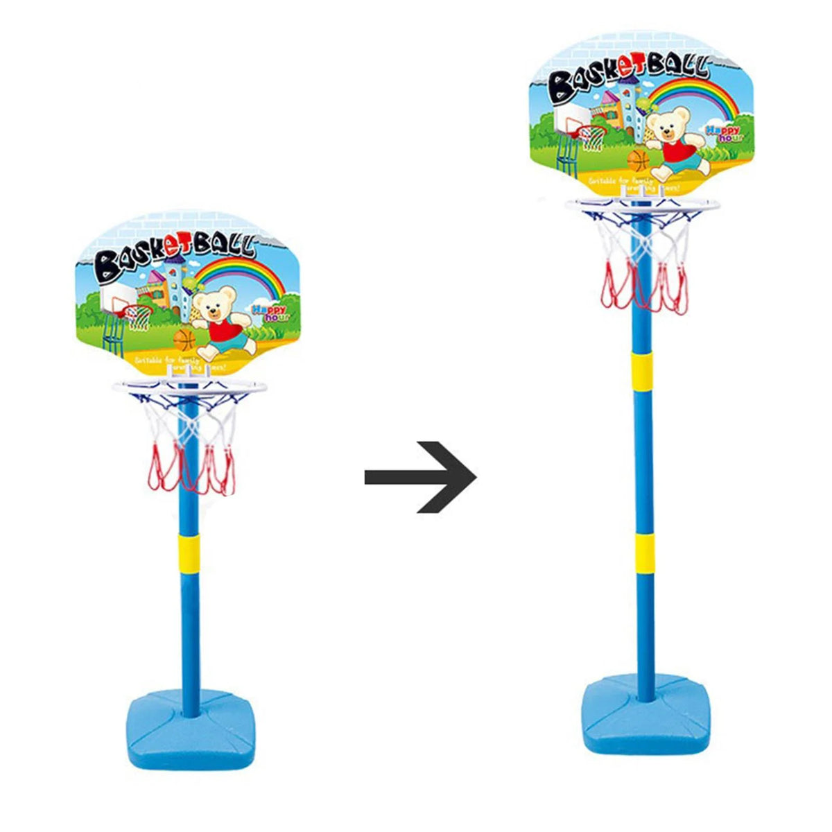 Kids Basketball Hoop Stand Adjustable Height Indoor Outdoor Z108