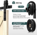 6.6FT Heavy Duty Sliding Door Hardware Kit with 12 Handle & Floor Guide C822