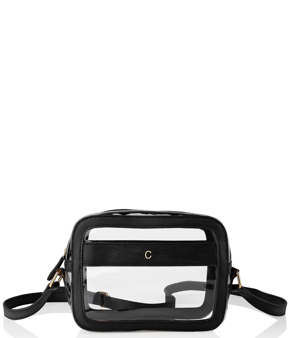 Black Vegan Leather Crossbody Bag M99676