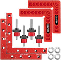90 Degree Corner Clamp for Woodworking, 2 Aluminum Alloy Positioning Squares K74419