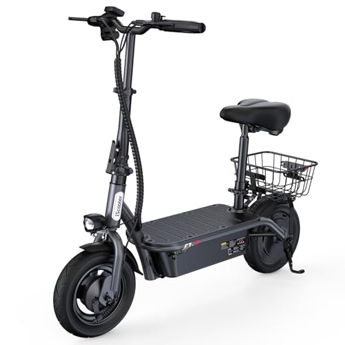 Electric Scooter with Seat, Adjustable Seat & Handlebar, Pneumatic Tire S1605
