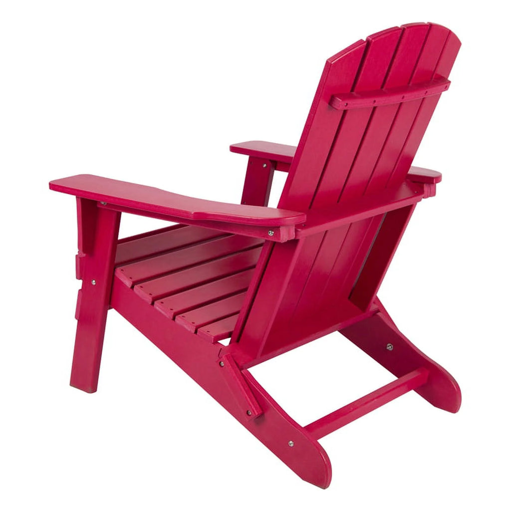 Red All-Weather Resin Folding Adirondack Chair Y542296