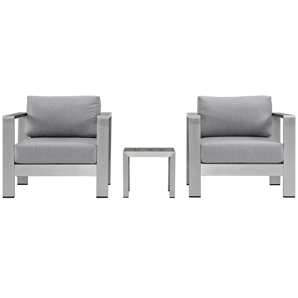 Grey Aluminum 3 Pc Sectional Sofa Set T901583