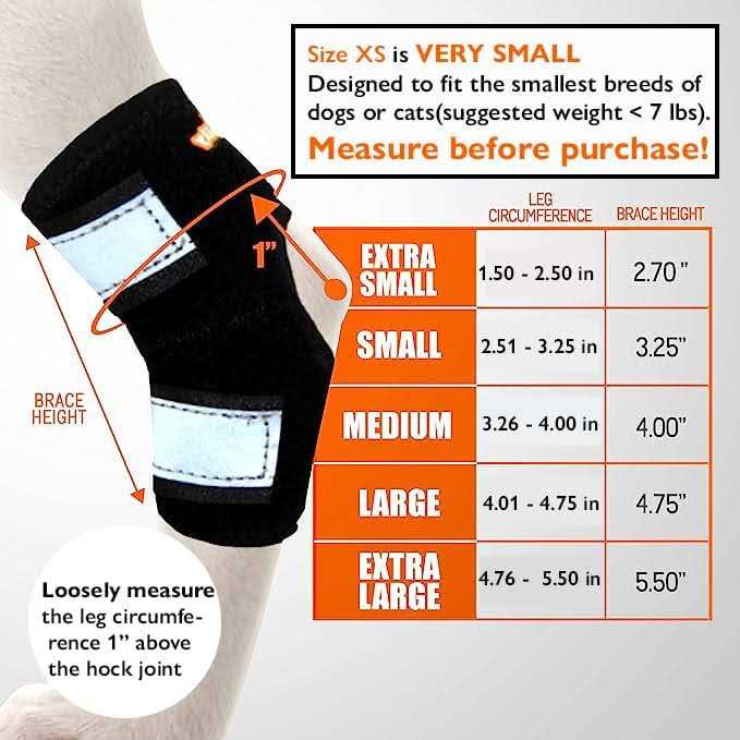 Short Rear Leg Support Small Dog Splint Braces H422