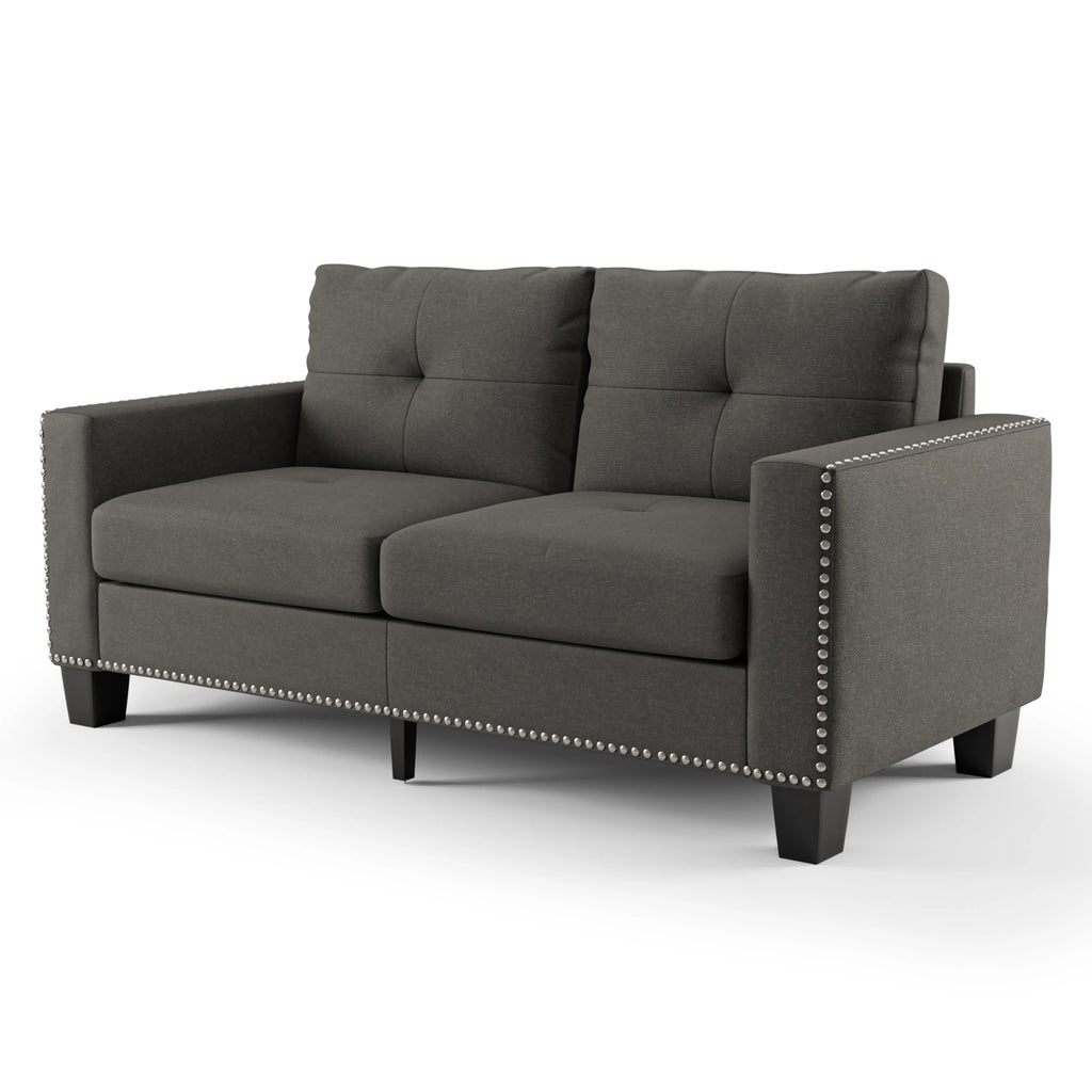 Contemporary Faux Linen Sofa Y415