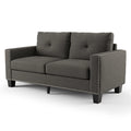 Contemporary Faux Linen Sofa Y415