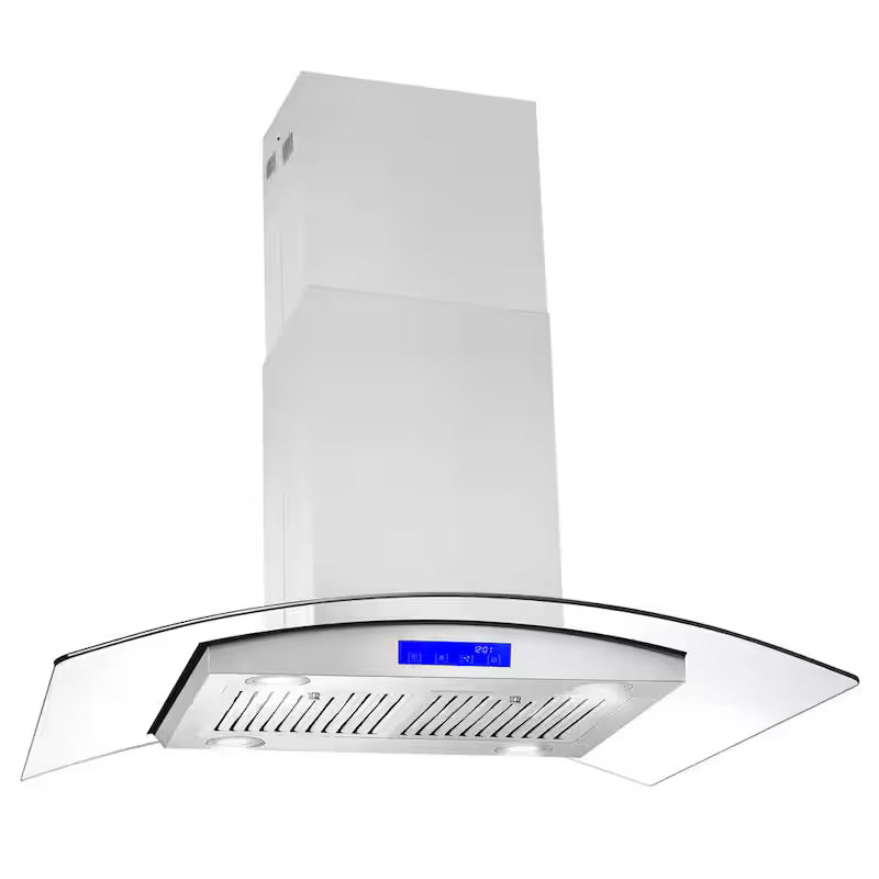 36 in. Stainless Steel Ductless Island Range Hood with Carbon Filter S490
