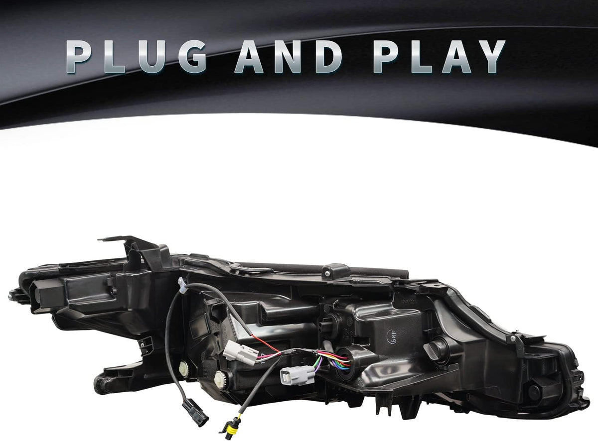 Full LED Projector Headlamp with Sequential Turn Signal DRL for Camry 2018 2019 2020 2021, A Pair J883