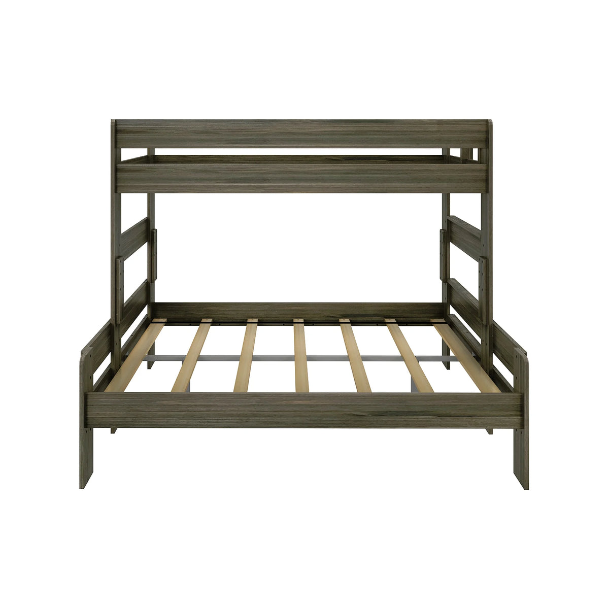 Twin XL Over Queen Platform Bed Frame Barnwood Brown C601962