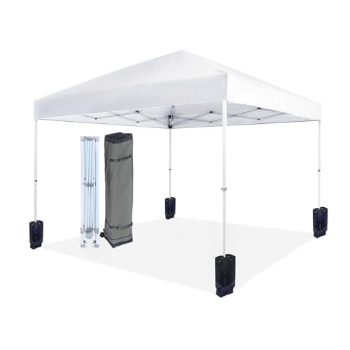 10 x 10 Pop Up Canopy Tent with Wheeled Carry Bag, Blue S46816
