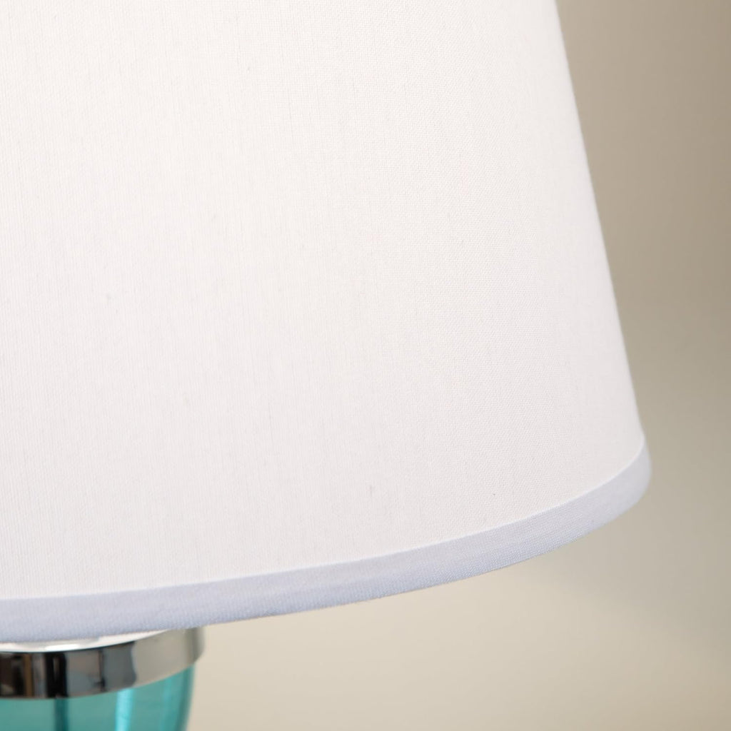 Turquoise Dimpled Glass Table Lamp L6405