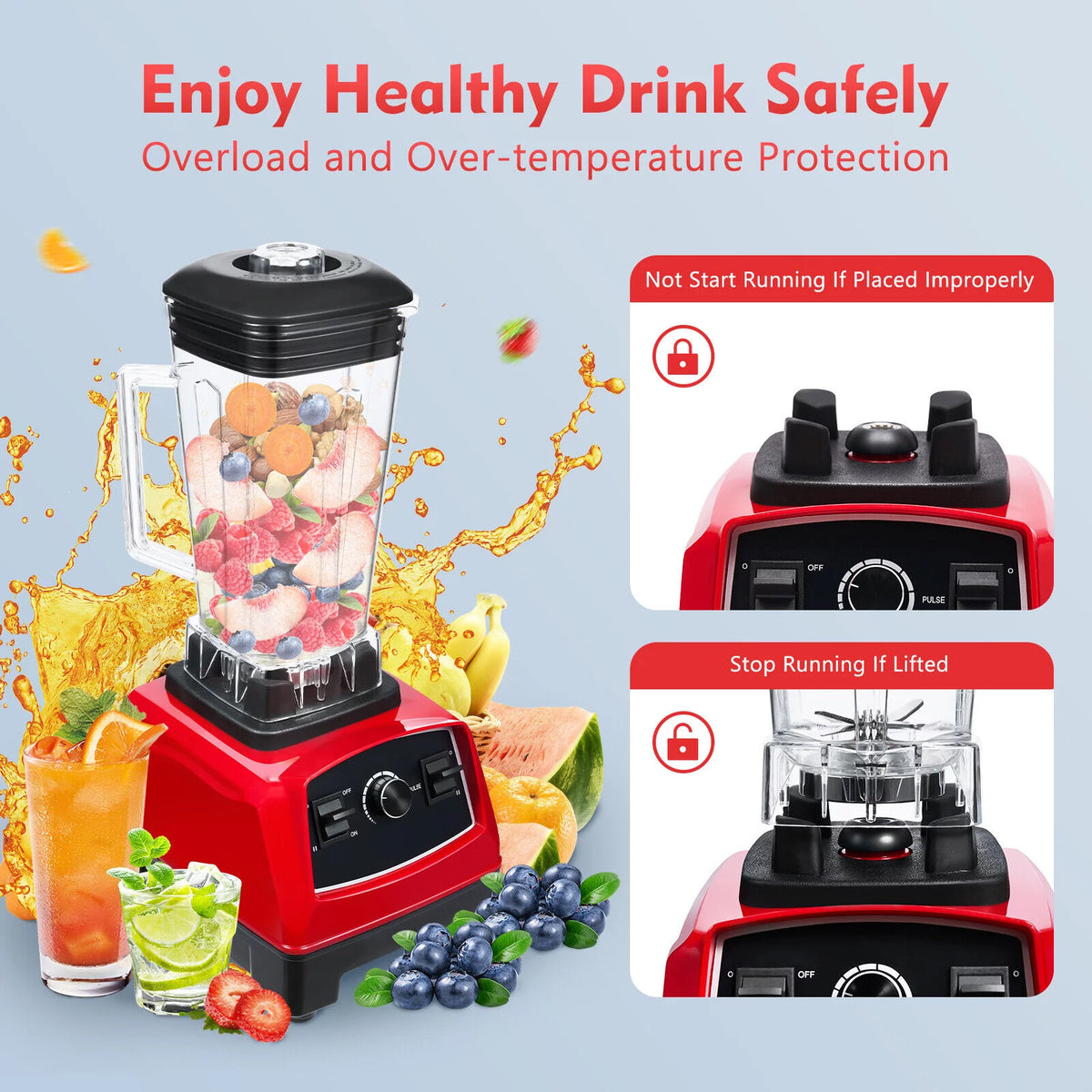 2L 2200W High Speed Electric Blender A195