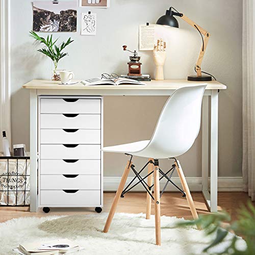 5 Drawers Black Vertical File Cabinet with Wheels N509