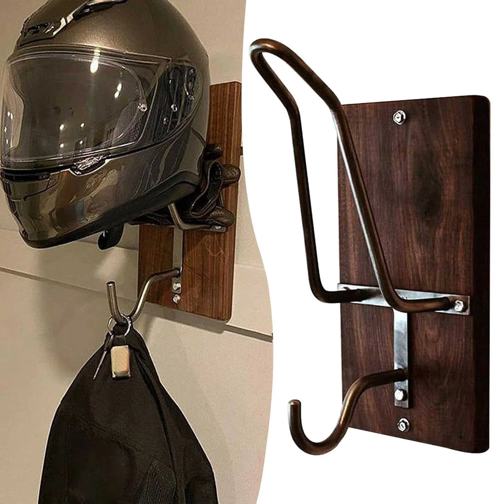 Wooden Wall Mounted Headhelmet Rack N529