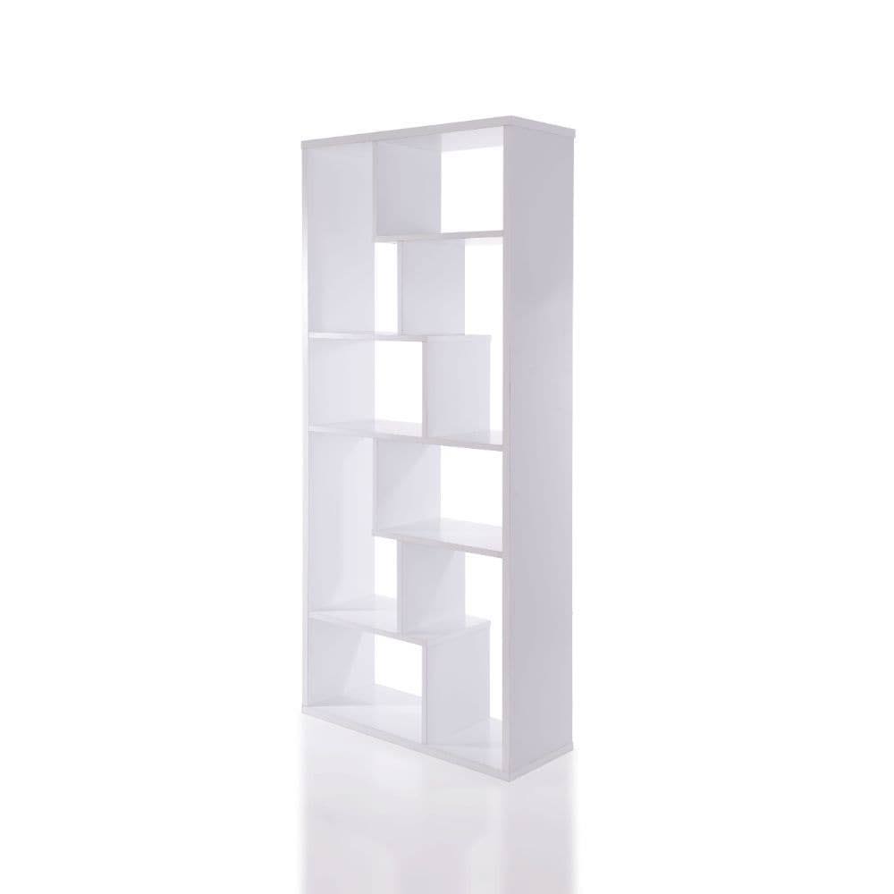 White 6 Shelf Rectangular Cube Bookshelf M1649