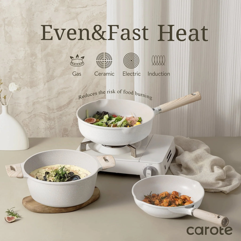 Nonstick 8 Pcs Induction Cookware Set A24388