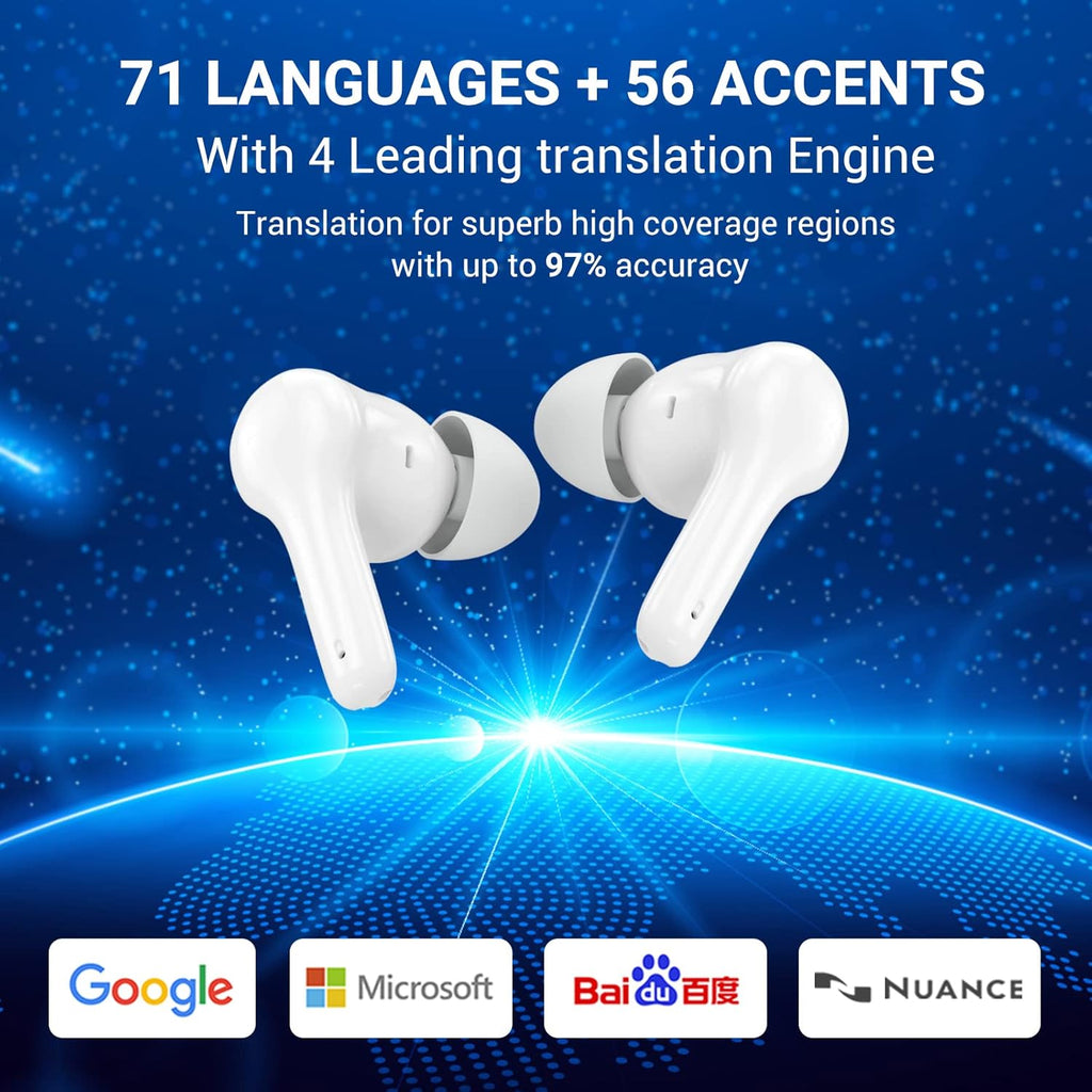 71 Language Instant Voice Translator Earbuds with Bluetooth E74828