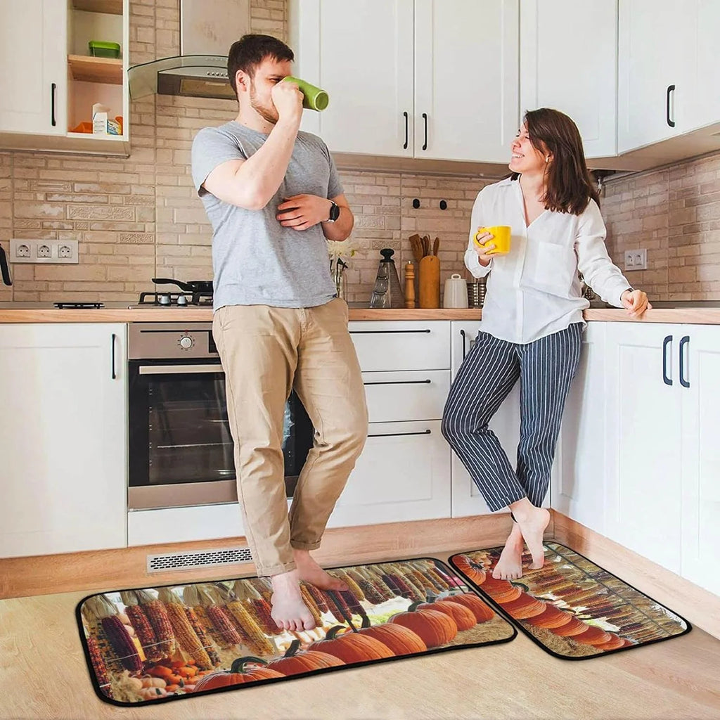 Kitchen Rugs Set of 2 Washable Floor Runner Area Rug Z868722