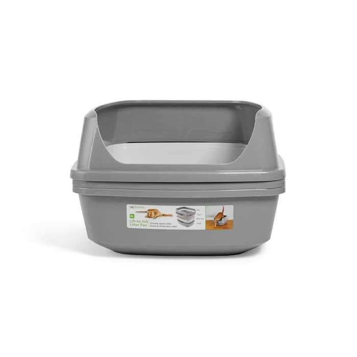 Grey & White Lift-to-Sift Cat Litter Pan M6399