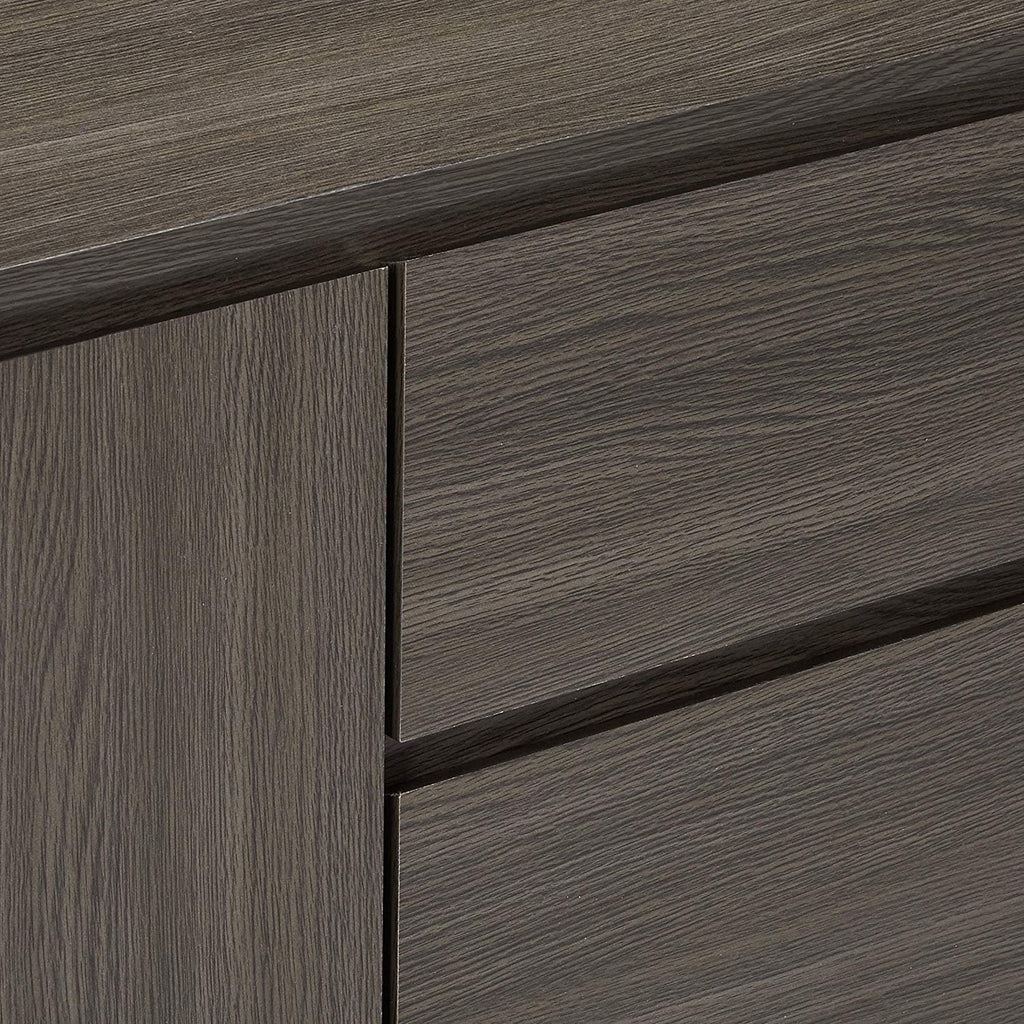 Oak Gray Wood Buffet Server Cabinet Console Table A997
