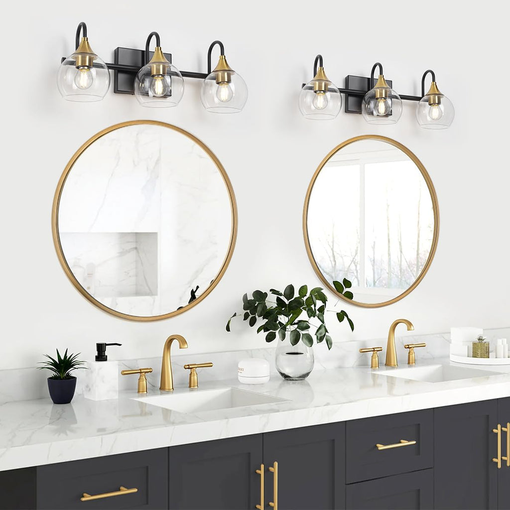 Black Gold 3 Light Bathroom Vanity Light R455