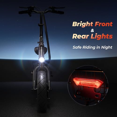 Electric Scooter with Seat, Adjustable Seat & Handlebar, Pneumatic Tire S1605