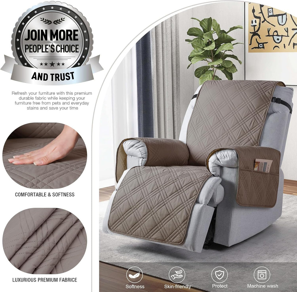 Light Brown Recliner Chair Cover H30915
