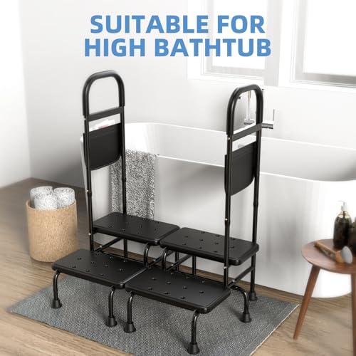 2 Step Stool with Handle Non-Skid Platform LED Light H24851