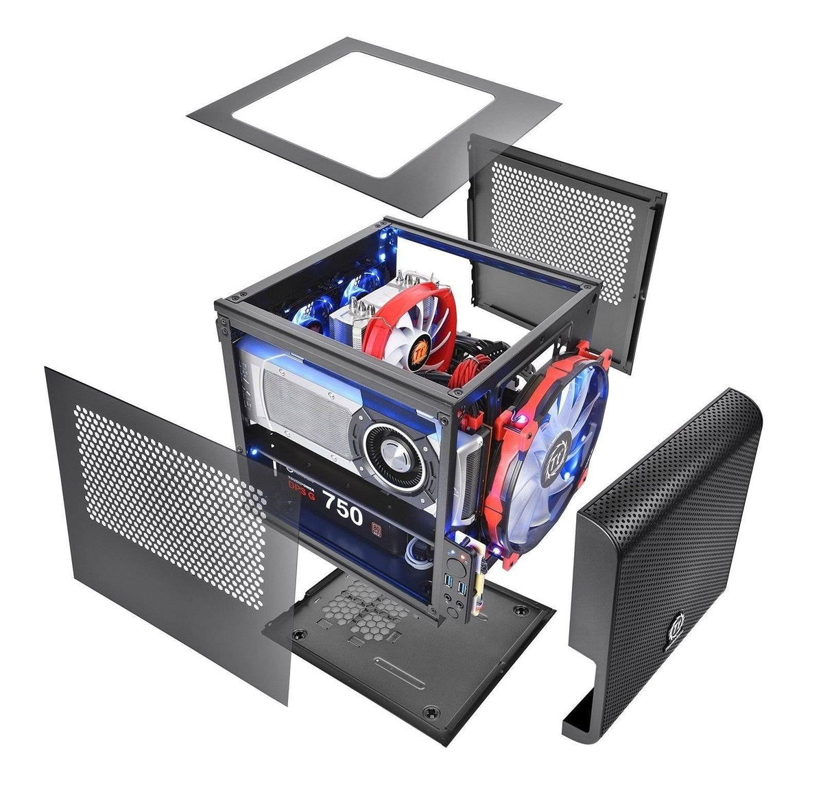 Black Mini-ITX Mini-Tower Computer Case P4189