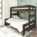 Twin XL Over Queen Platform Bed Frame Barnwood Brown C601962