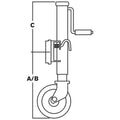 Bolt-On Side-Wind Marine Swivel Jack - 1000-Lb. Capacity, Zinc Finish X756732