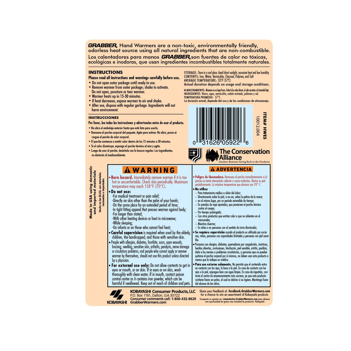 Hand Warmers 320 Pair Q447