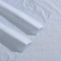 Penny Pinstripe Blue Cotton Percale Sheet Set V347