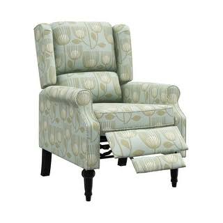 Sky Blue Wingback Push Back Recliner Chair Q2113