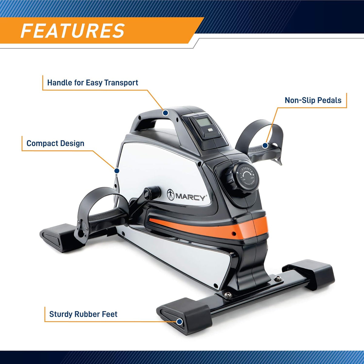 Portable Magnetic Mini Cycle Under-Desk Pedal Exerciser B6113