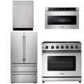 36 Gas Range, Microwave, Refrigerator, Dishwasher Z899