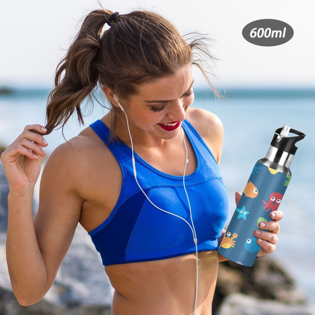 Stainless Steel Insulated Water Bottle with Straw Lid D652279