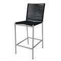 Gray Steel Black Outdoor Counter Height Stool U832370