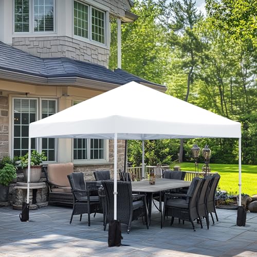 10 x 10 Pop Up Canopy Tent with Wheeled Carry Bag, Blue S46816