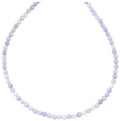 18" Sterling Silver Blue Opal Necklace Q180